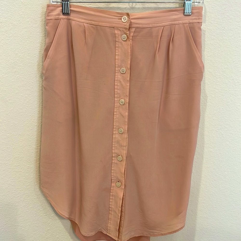 Silk midi skirt